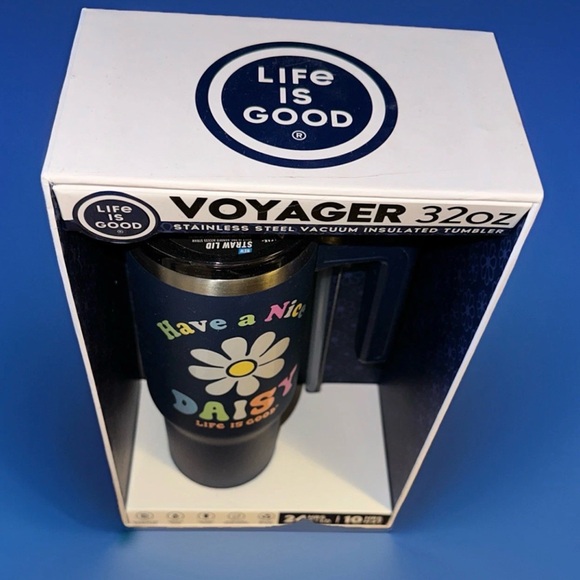 Life Is Good Blue Daisy Thermos - Picture 2 of 7